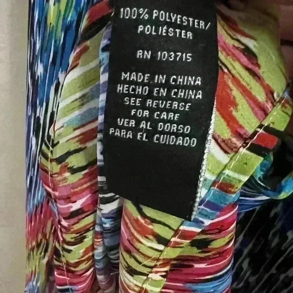 Zac & Rachel stacked multi color halter flowy blouse. Large - Picture 5 of 8